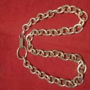 Vintage chunky silver alloy link chain 10 inches long.